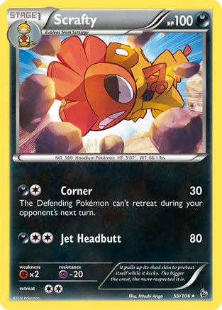 Scrafty (059/106) [XY  Flashfire] Reverse Holofoil - Rare