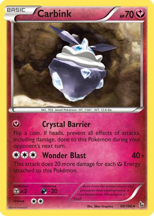 Carbink (068/106) [XY  Flashfire] Reverse Holofoil - Holo Rare