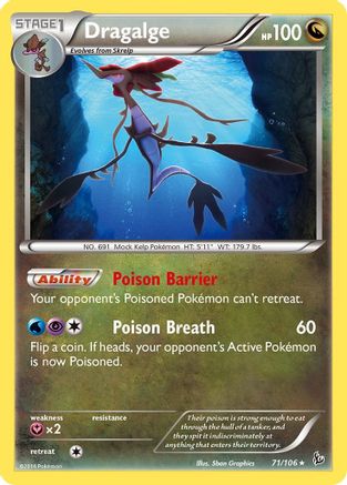 Dragalge (071/106) [XY  Flashfire] Reverse Holofoil - Rare