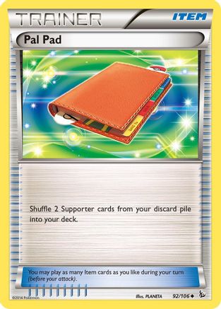 Pal Pad (092/106) [XY  Flashfire] Reverse Holofoil - Uncommon
