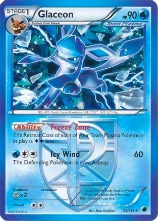 Glaceon (BW Plasma Freeze) (023/116) [Deck Exclusives] Holofoil - Holo Rare