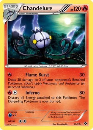 Chandelure (020/99) [Next Destinies] Reverse Holofoil - Holo Rare