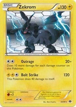 Zekrom (Next Destinies) (50/099) [Deck Exclusives] Holofoil - Holo Rare