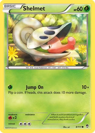 Shelmet (008/111) [XY  Furious Fists] Reverse Holofoil - Common