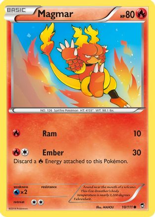 Magmar (010/111) [XY  Furious Fists] Reverse Holofoil - Common