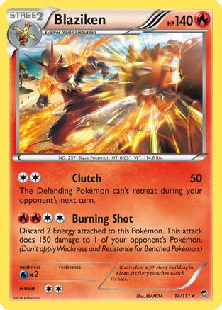 Blaziken (014/111) [XY  Furious Fists] Reverse Holofoil - Holo Rare