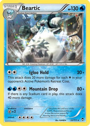 Beartic (022/111) [XY  Furious Fists] - Rare