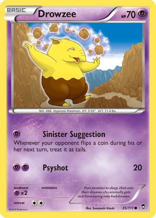 Drowzee (035/111) [XY  Furious Fists] Reverse Holofoil - Common