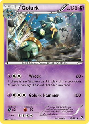 Golurk (043/111) [XY  Furious Fists] - Rare