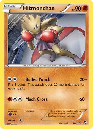 Hitmonchan (048/111) [XY  Furious Fists] Reverse Holofoil - Uncommon