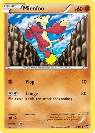 Mienfoo (056/111) [XY  Furious Fists] Reverse Holofoil - Common