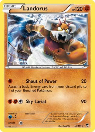 Landorus (058/111) [XY  Furious Fists] Reverse Holofoil - Holo Rare
