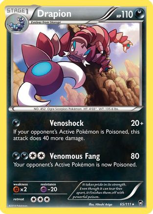 Drapion (065/111) [XY  Furious Fists] Reverse Holofoil - Rare