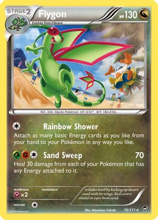 Flygon (076/111) [XY  Furious Fists] Reverse Holofoil - Rare