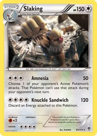 Slaking (083/111) [XY  Furious Fists] Holofoil - Holo Rare
