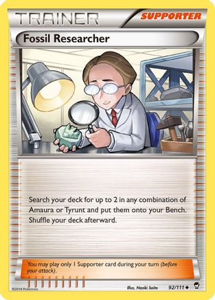 Fossil Researcher (092/111) [XY  Furious Fists] - Uncommon
