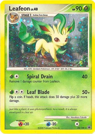 Leafeon (DP Majestic Dawn) (24/100) [Deck Exclusives] Holofoil - Holo Rare