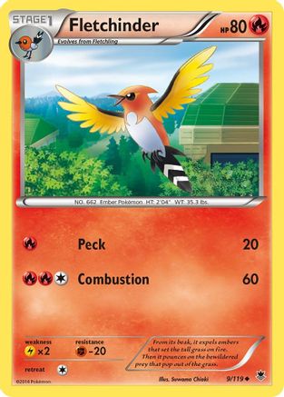Fletchinder (9/119) [XY  Phantom Forces] - Uncommon