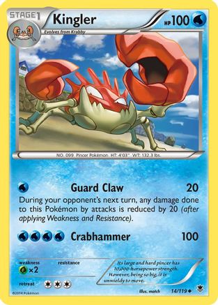 Kingler (14/119) [XY  Phantom Forces] - Uncommon