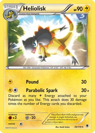 Heliolisk (30/119) [XY  Phantom Forces] Holofoil - Holo Rare