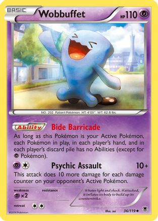 Wobbuffet (036/119) [XY  Phantom Forces] Reverse Holofoil - Uncommon