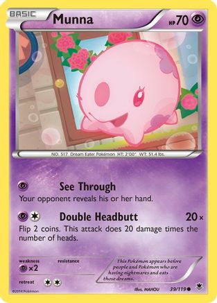 Munna (039/119) [XY  Phantom Forces] Reverse Holofoil - Common