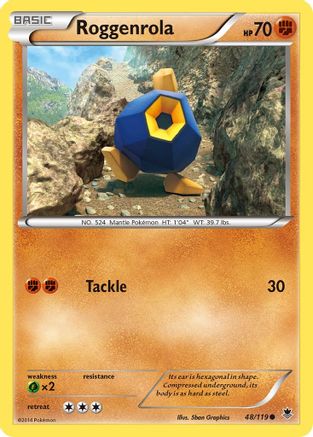 Roggenrola (48/119) [XY  Phantom Forces] Reverse Holofoil - Common