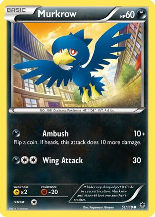 Murkrow (051/119) [XY  Phantom Forces] Reverse Holofoil - Common