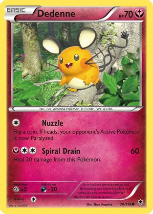 Dedenne (070/119) [XY  Phantom Forces] Reverse Holofoil - Common
