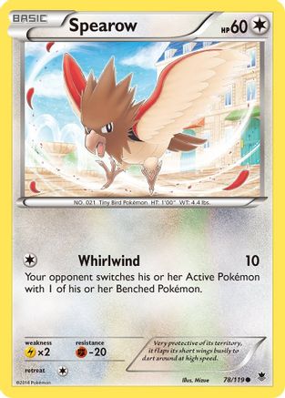 Spearow (78/119) [XY  Phantom Forces] Reverse Holofoil - Common