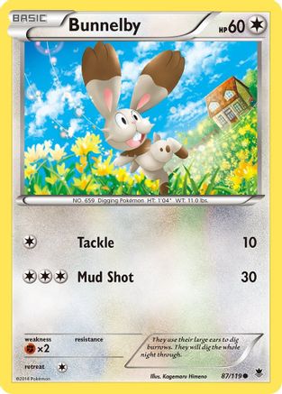 Bunnelby (087/119) [XY  Phantom Forces] Reverse Holofoil - Common