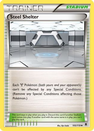 Steel Shelter (105/119) [XY  Phantom Forces] Reverse Holofoil - Uncommon