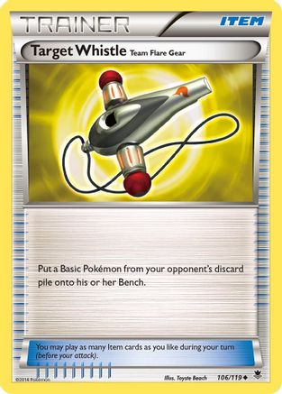 Target Whistle (106/119) [XY  Phantom Forces] Reverse Holofoil - Uncommon
