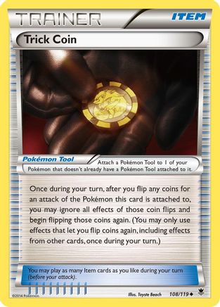 Trick Coin (108/119) [XY  Phantom Forces] Reverse Holofoil - Uncommon