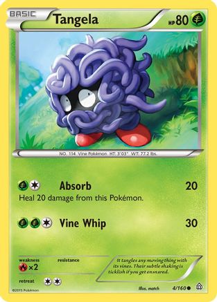 Tangela (4/160) [XY  Primal Clash] Reverse Holofoil - Common