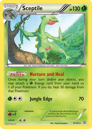 Sceptile (008/160) [XY  Primal Clash] Reverse Holofoil - Rare