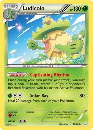 Ludicolo (12/160) [XY  Primal Clash] Holofoil - Holo Rare