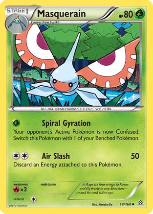 Masquerain (14/160) [XY  Primal Clash] Reverse Holofoil - Uncommon