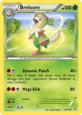 Breloom (16/160) [XY  Primal Clash] Reverse Holofoil - Rare