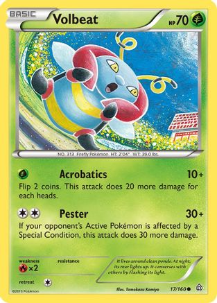 Volbeat (017/160) [XY  Primal Clash] Reverse Holofoil - Common