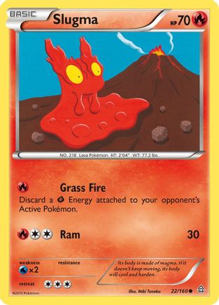 Slugma (022/160) [XY  Primal Clash] Reverse Holofoil - Common