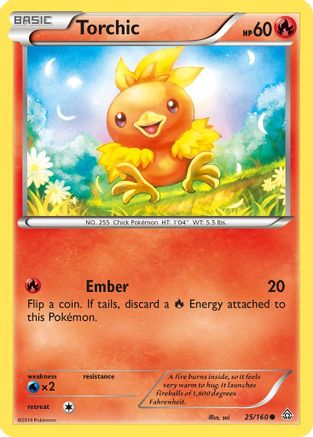 Torchic (025/160) [XY  Primal Clash] Reverse Holofoil - Common