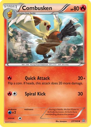 Combusken (27/160) [XY  Primal Clash] Reverse Holofoil - Uncommon