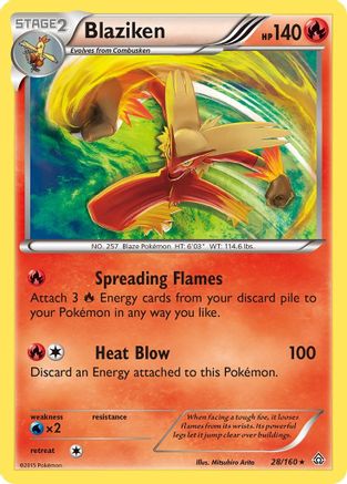 Blaziken (28/160) [XY  Primal Clash] Reverse Holofoil - Holo Rare