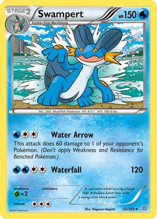 Swampert (035/160) [XY  Primal Clash] Reverse Holofoil - Rare