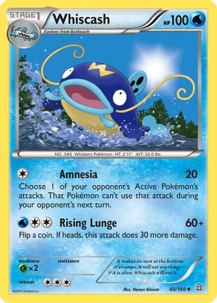 Whiscash (40/160) [XY  Primal Clash] Reverse Holofoil - Uncommon