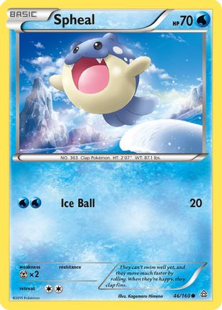 Spheal (046/160) [XY  Primal Clash] Reverse Holofoil - Common