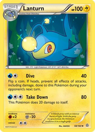 Lanturn (58/160) [XY  Primal Clash] - Uncommon