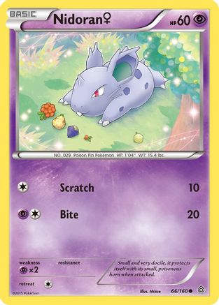 Nidoran (F) (066/160) [XY  Primal Clash] Reverse Holofoil - Common