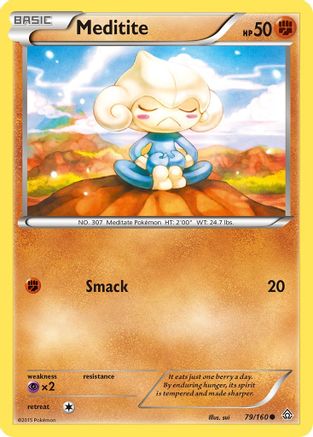 Meditite (079/160) [XY  Primal Clash] Reverse Holofoil - Common